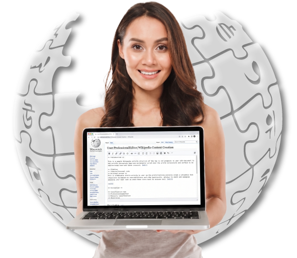 Reliable Wikipedia content writing services banner for research, neutral language and policy-compliant content